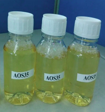 Sodio C14-16 Olefin sulfonato Surfactantes aniónicos CAS68439-57-6 Liquido transparente de color incoloro a amarillento